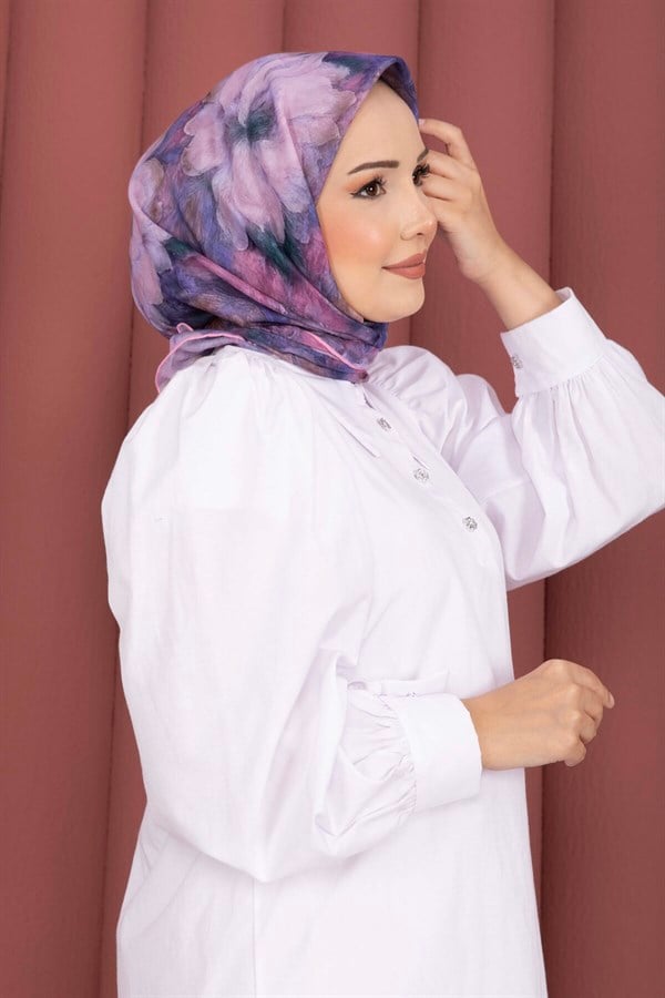 Lotus Flower Pattern Scarf Series Pink