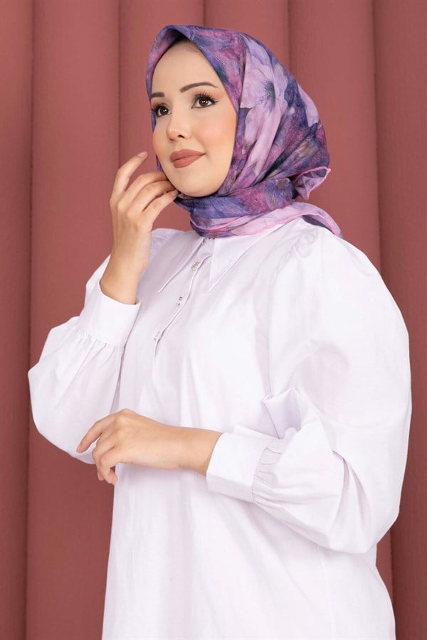 Lotus Flower Pattern Scarf Series Pink