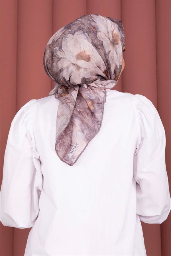 Lotus Flower Pattern Scarf Series Mink