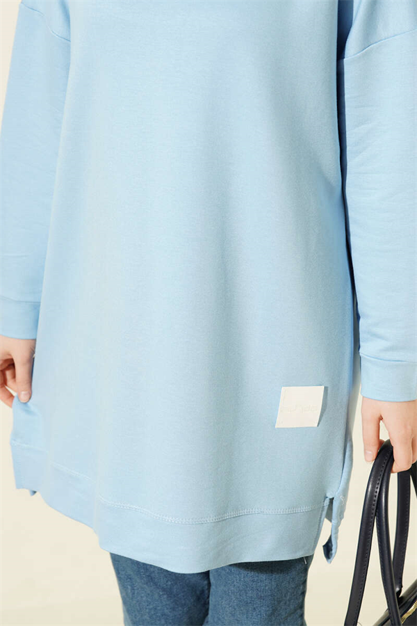 Loysa Embroidered Basic Tunic Blue