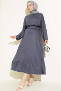 Loyşa Basic Tunic Skirt 2 Piece Set Smoke