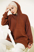  Snap Kangaroo Pocket Tunic Brown