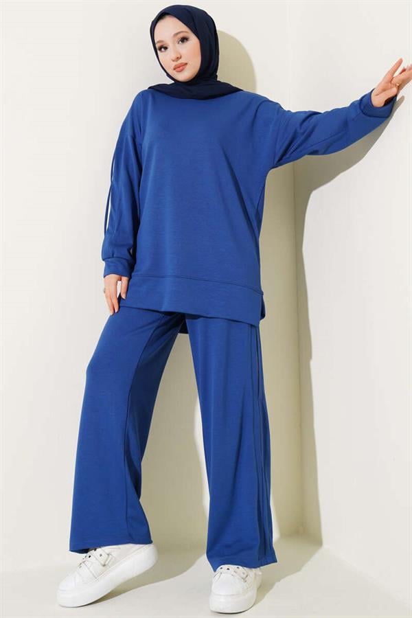 Loyşa Garni Striped 2 Piece Set Indigo
