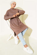 Loysha Rope Belted Long Tunic Mink