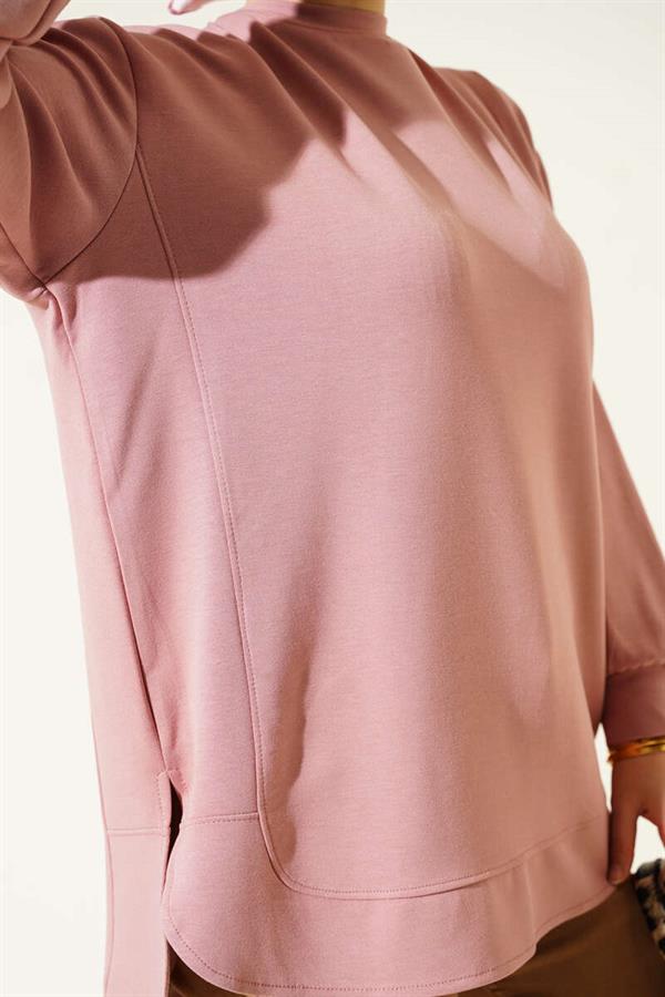 Loyşa Oval Cut Oversize Tunic Powder