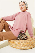 Loyşa Oval Cut Oversize Tunic Powder