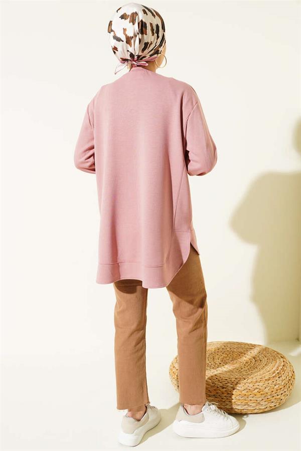 Loyşa Oval Cut Oversize Tunic Powder