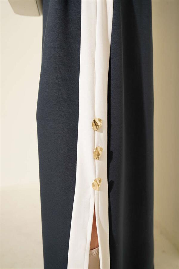 Loyşa Side Striped Dress, Smoke