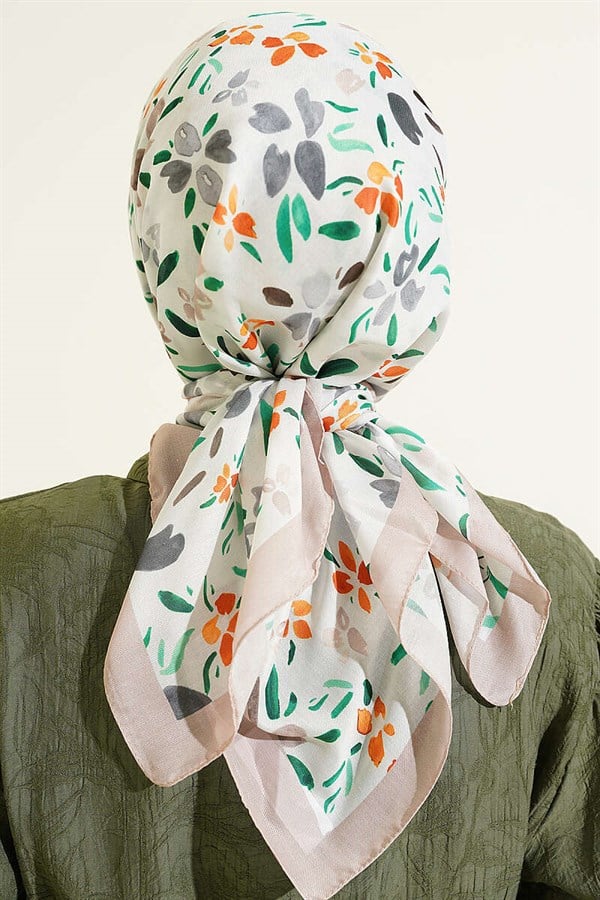 Lumea Patterned Soft Scarf Beige