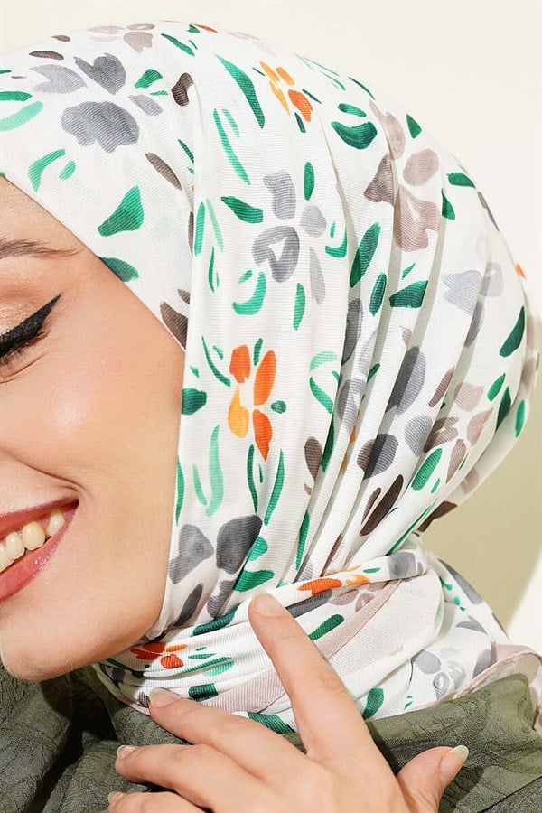 Lumea Patterned Soft Scarf Beige