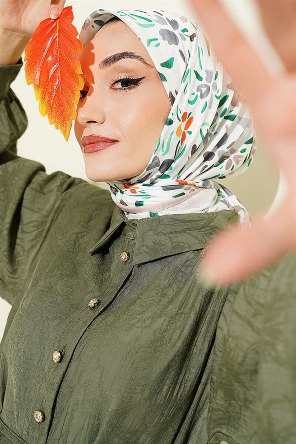 Lumea Patterned Soft Scarf Beige