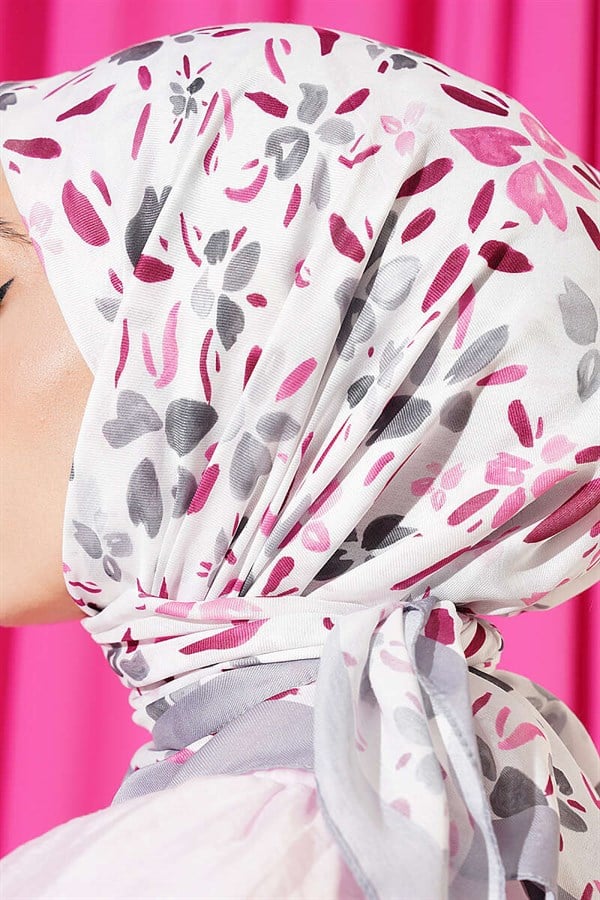 Lumea Patterned Soft Scarf Grey