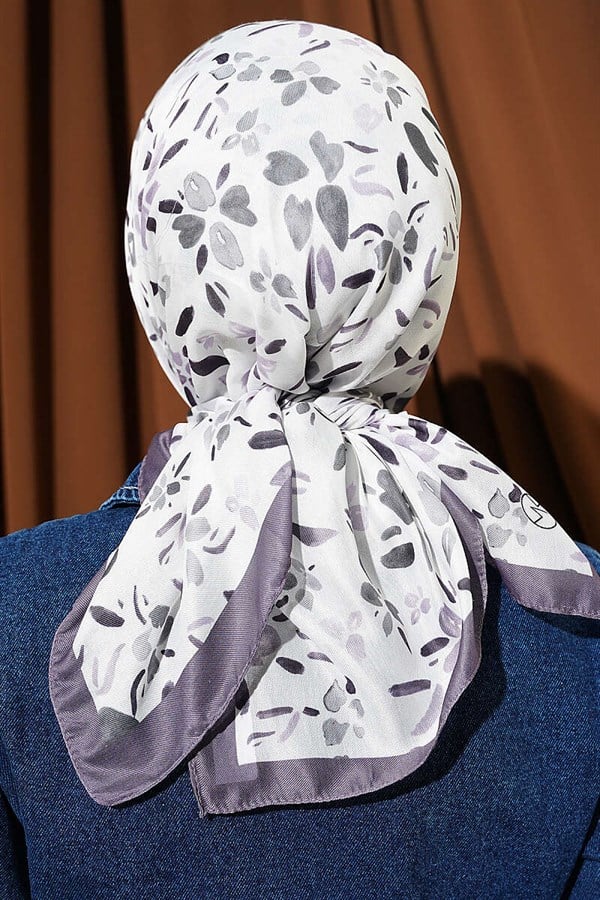 Lumea Patterned Soft Scarf, Slate Grey