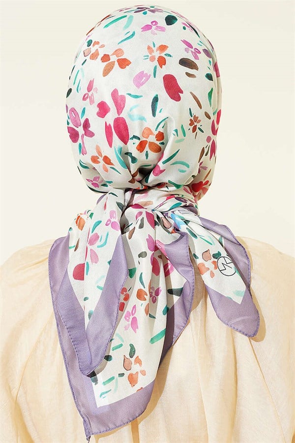 Lumea Patterned Soft Scarf Lilac