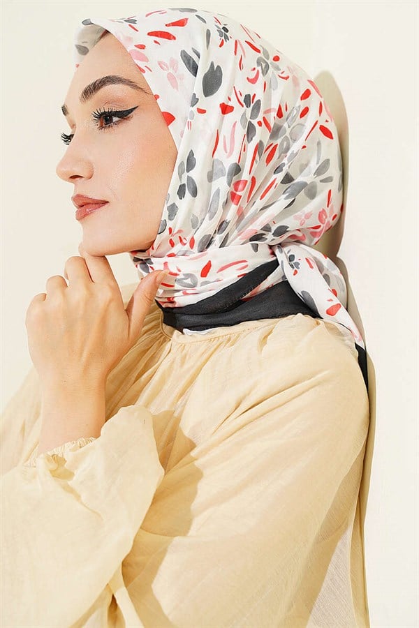 Lumea Patterned Soft Scarf Black