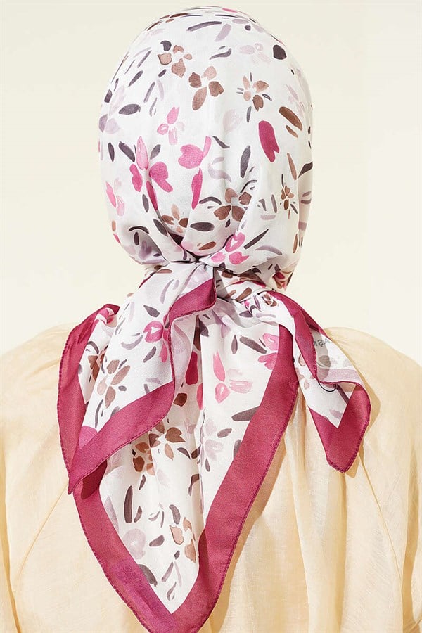 Lumea Patterned Soft Scarf Cherry Red