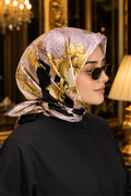 Luxury Chain Detail Scarf Series Rose Pink