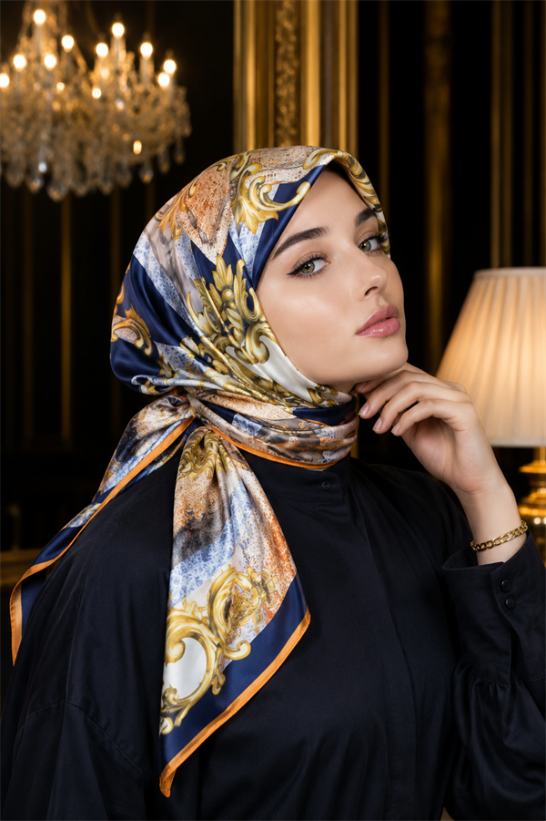 Luxury Chain Detail Scarf Series Salmon