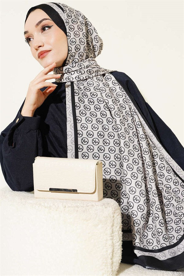 MK Pattern Liva Modal Black Beige