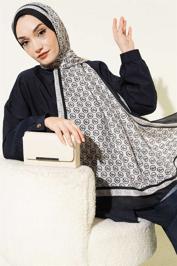 MK Pattern Liva Modal Black Beige