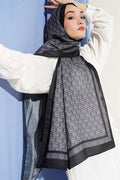MK Pattern Liva Modal Black Smoke