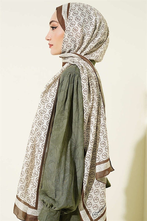MK Pattern Liva Modal Black Camouflage Green