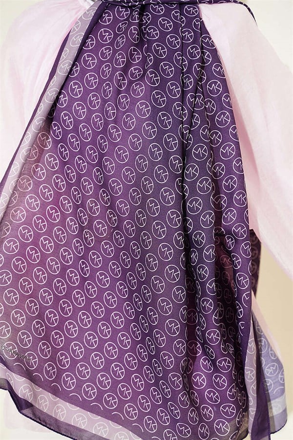 MK Pattern Liva Modal Black Purple