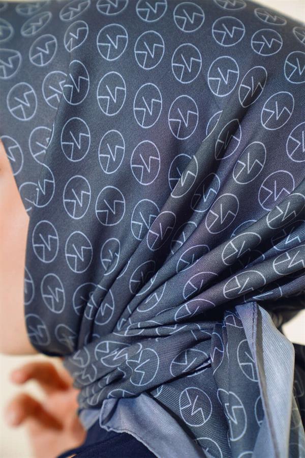 MK Pattern Soft Scarf Anthracite