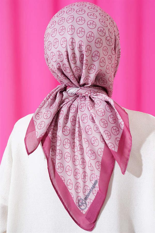 MK Pattern Soft Scarf Fuchsia