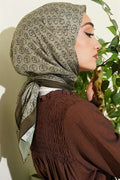 MK Pattern Soft Scarf Camouflage Green