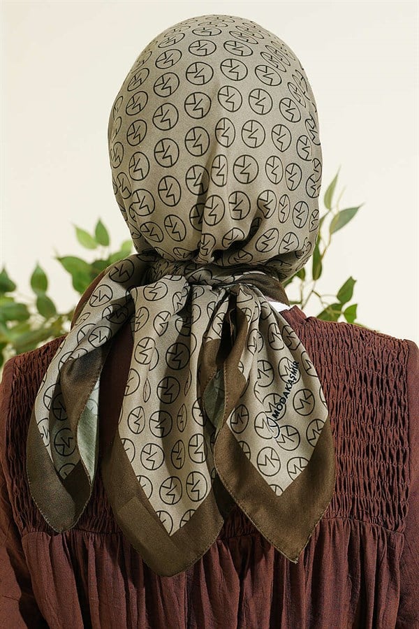 MK Pattern Soft Scarf Camouflage Green