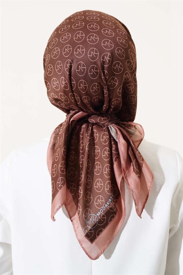 MK Pattern Soft Scarf Chestnut