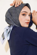 MK Pattern Soft Scarf Ash Grey