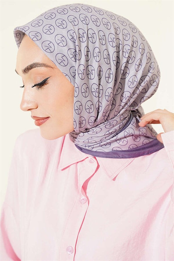 MK Pattern Soft Scarf Lavender