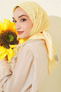 MK Pattern Soft Scarf Yellow
