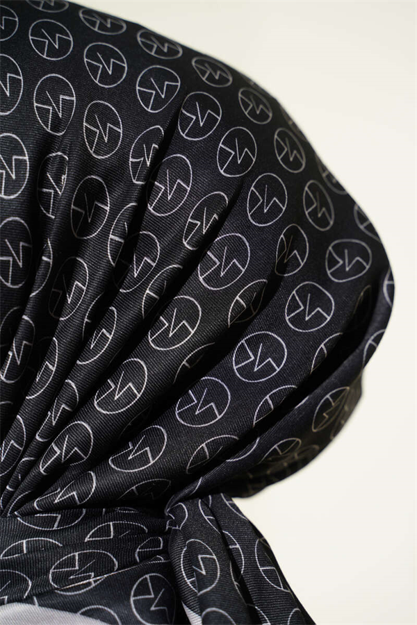 MK Pattern Soft Scarf Black Stone