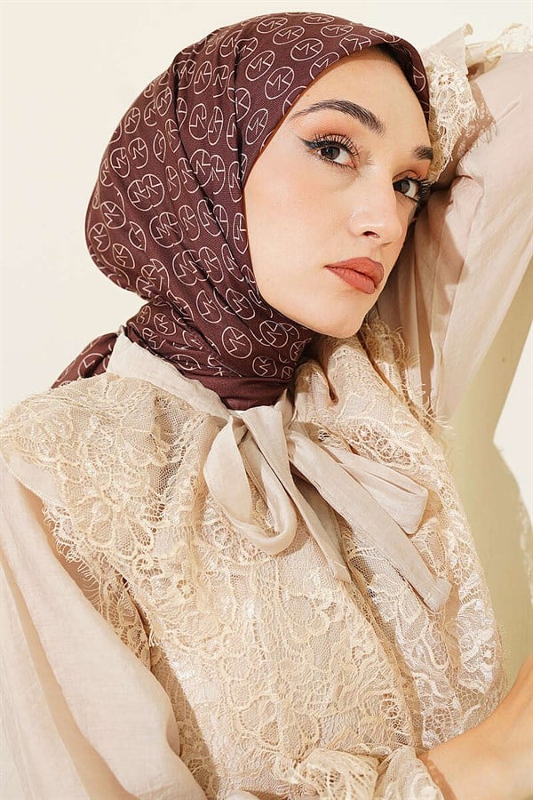 MK Pattern Soft Scarf Earth