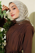 MK Pattern Soft Scarf Olive Green