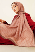 MK Pattern Soft Shawl Camel