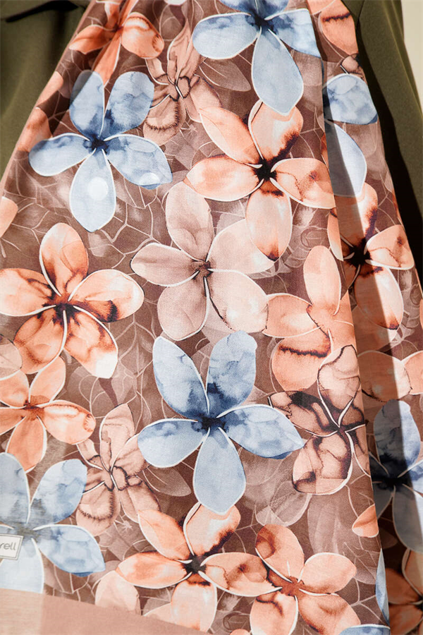 Magnolia Pattern Shawl, Tan
