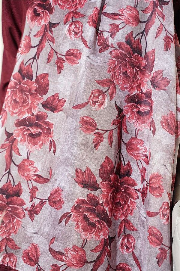 Magnolia Series Soft Shawl Burgundy Mink