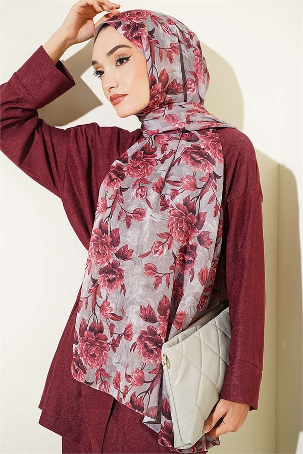 Magnolia Series Soft Shawl Burgundy Mink