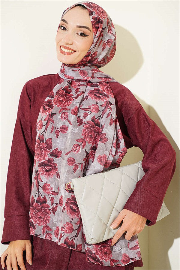 Magnolia Series Soft Shawl Burgundy Mink
