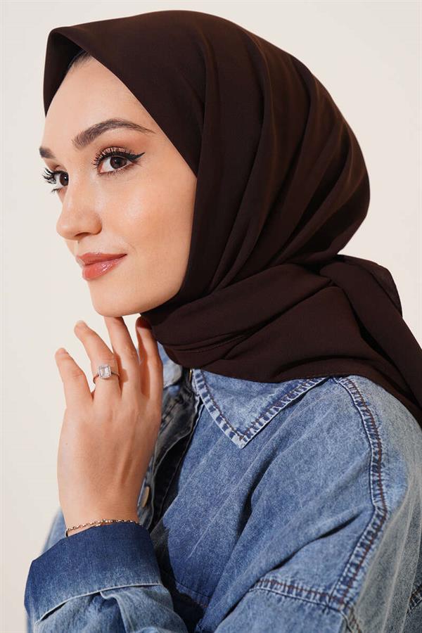 Madina Silk Scarf Bitter Coffee