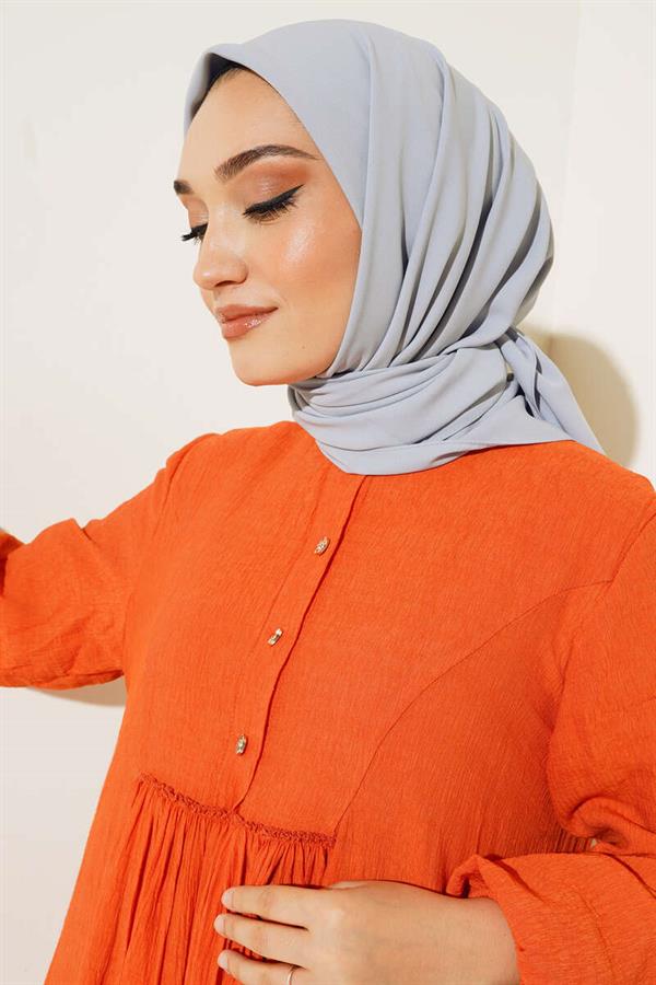 Medina Silk Scarf Light Grey