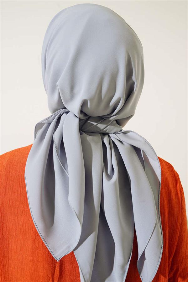 Medina Silk Scarf Light Grey