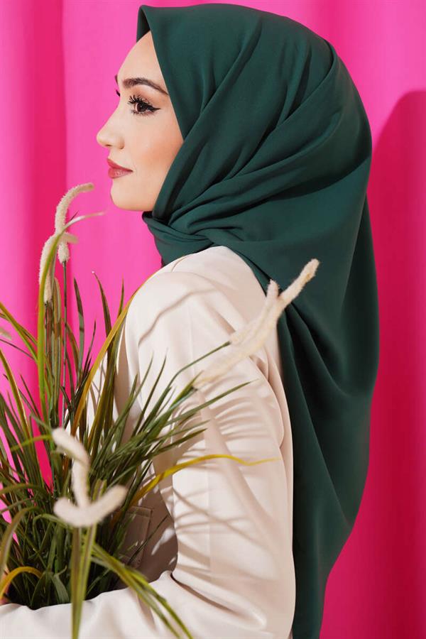 Medina Silk Scarf Dark Green