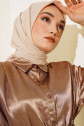 Medina Silk Scarf Sand Beige
