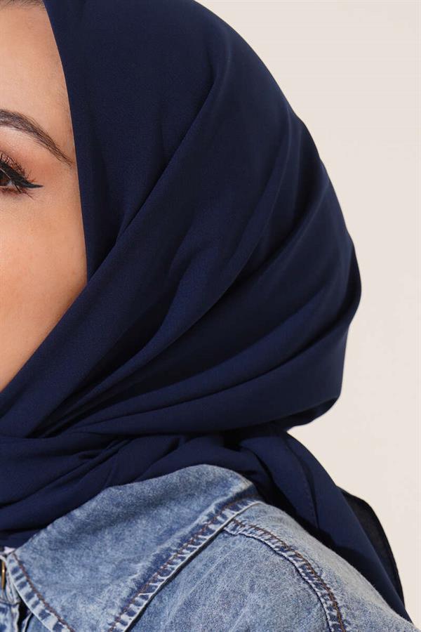 Medina Silk Scarf Navy Blue