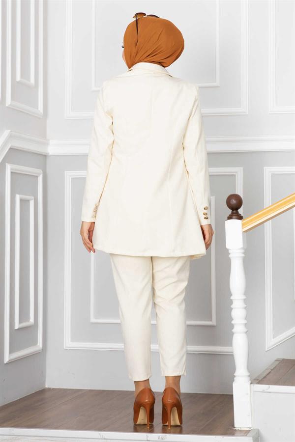 Striped Handkerchief Collar 2 Piece Set -1